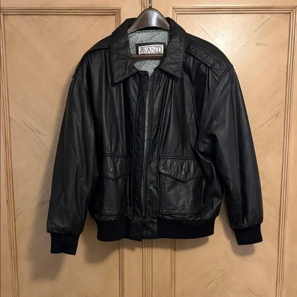 Avanti Black Bomber Jacket - L - Picture 1 of 6